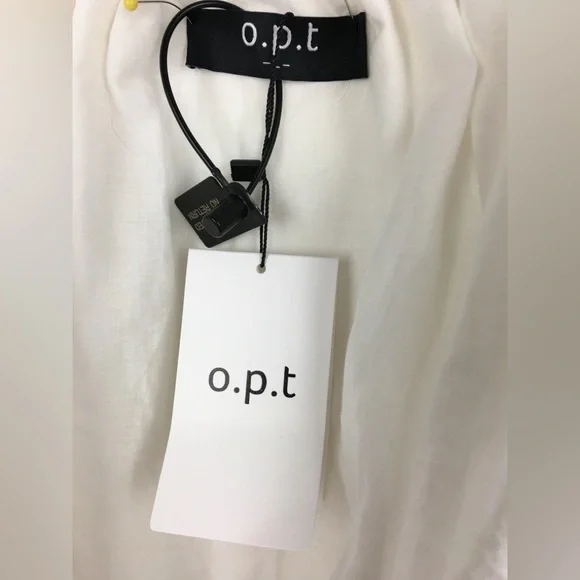 NEW O.P.T. / Tuckernuck 100% Cotton Tied Open Back Swiss Dot Maxi Dress White L - Picture 12 of 13